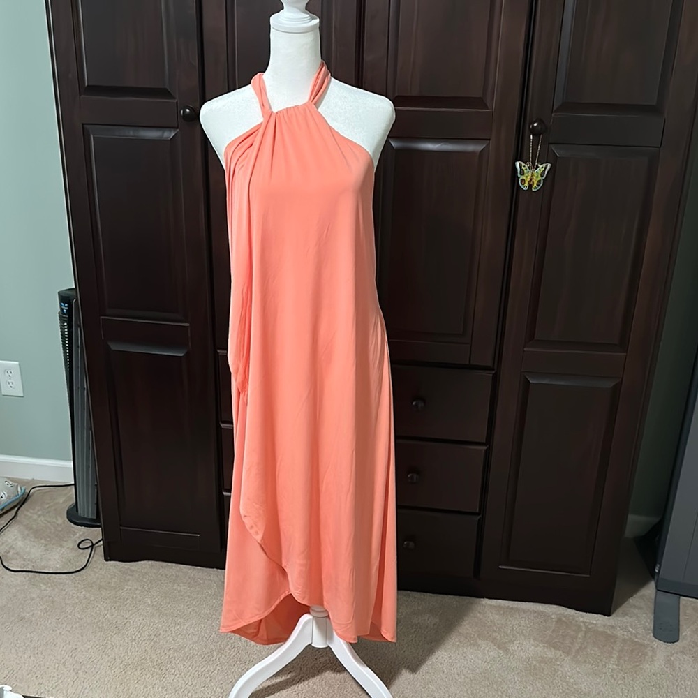 VENUS Multicolored High Low Sundress Sleeveless Halter